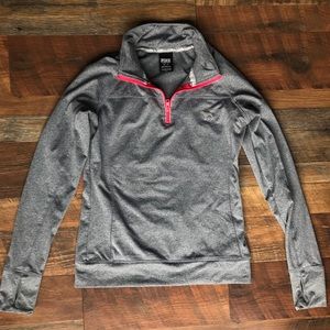 PINK grey half zip